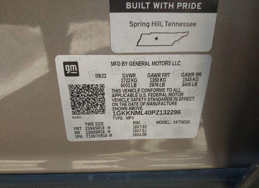 Photo 9 of 2023 Gmc Acadia FWD SLT (VIN 1GKKNML40PZ132296)