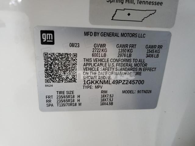 Photo 6 of 2023 GMC ACADIA SLT (VIN 1GKKNML49PZ245700)