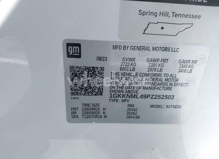 Photo 9 of 2023 Gmc Acadia FWD SLT (VIN 1GKKNML49PZ252503)