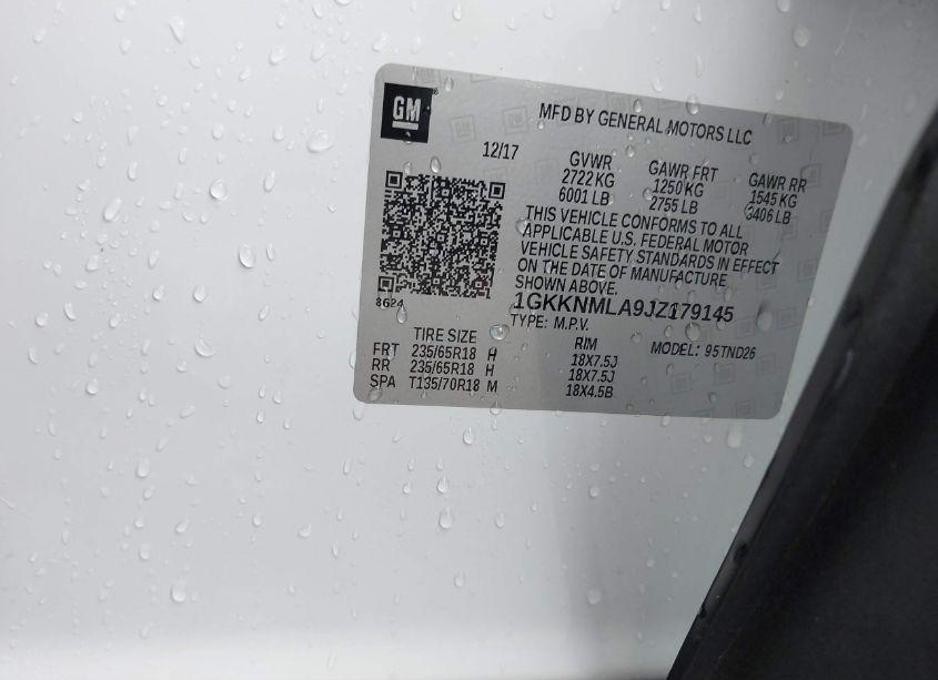 Photo 9 of 2018 Gmc Acadia SLT-1 (VIN 1GKKNMLA9JZ179145)