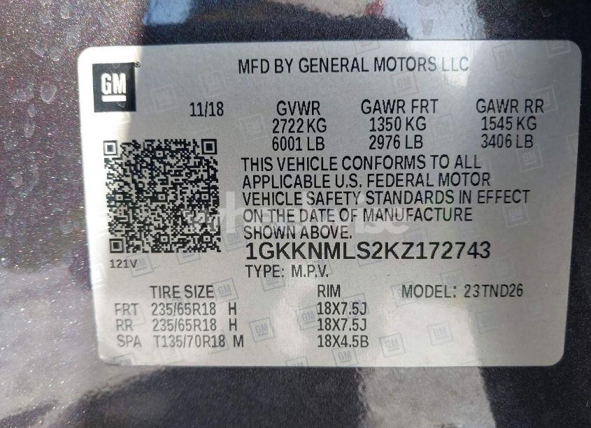 Photo 9 of 2019 Gmc Acadia SLT-1 (VIN 1GKKNMLS2KZ172743)