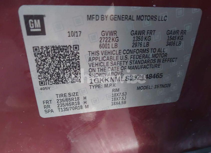 Photo 9 of 2018 Gmc Acadia SLT-1 (VIN 1GKKNMLS3JZ148465)