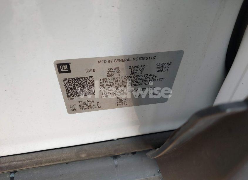 Photo 9 of 2019 Gmc Acadia SLT-1 (VIN 1GKKNMLS4KZ131370)