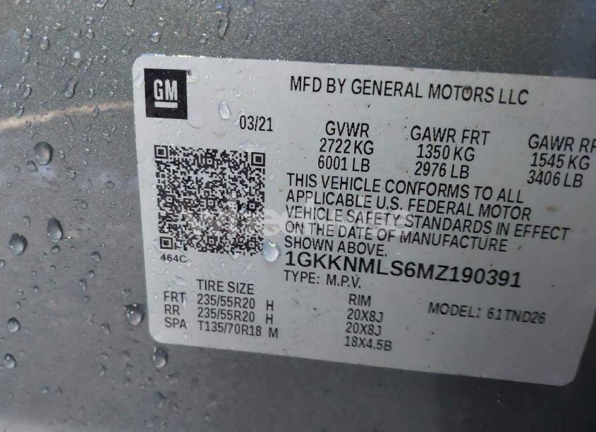 Photo 9 of 2021 Gmc Acadia FWD SLT (VIN 1GKKNMLS6MZ190391)