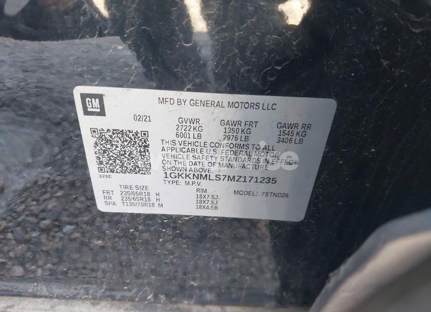 Photo 9 of 2021 Gmc Acadia FWD SLT (VIN 1GKKNMLS7MZ171235)