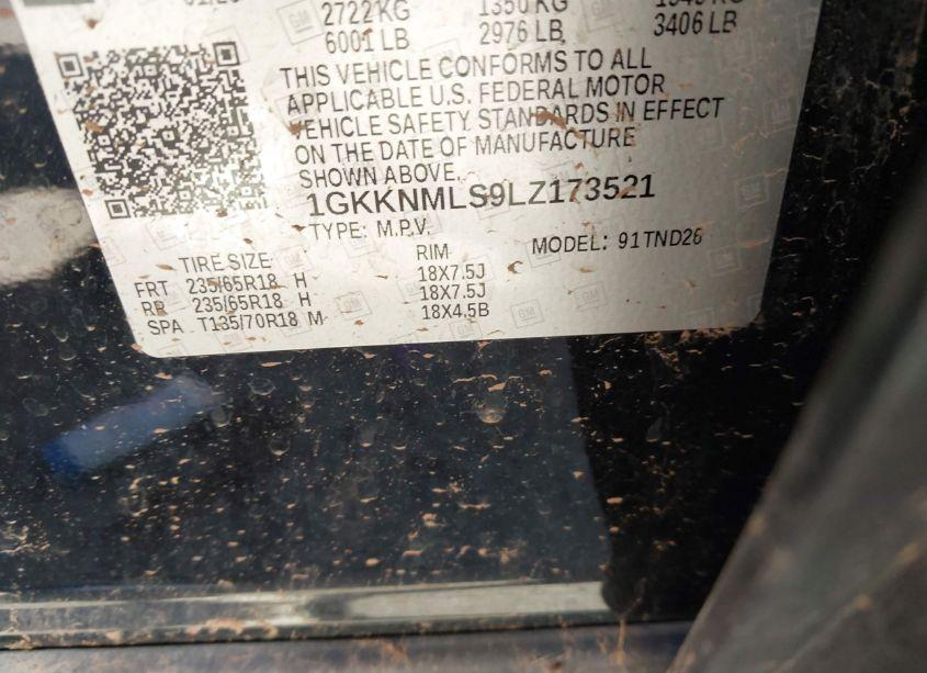 Photo 9 of 2020 Gmc Acadia FWD SLT (VIN 1GKKNMLS9LZ173521)