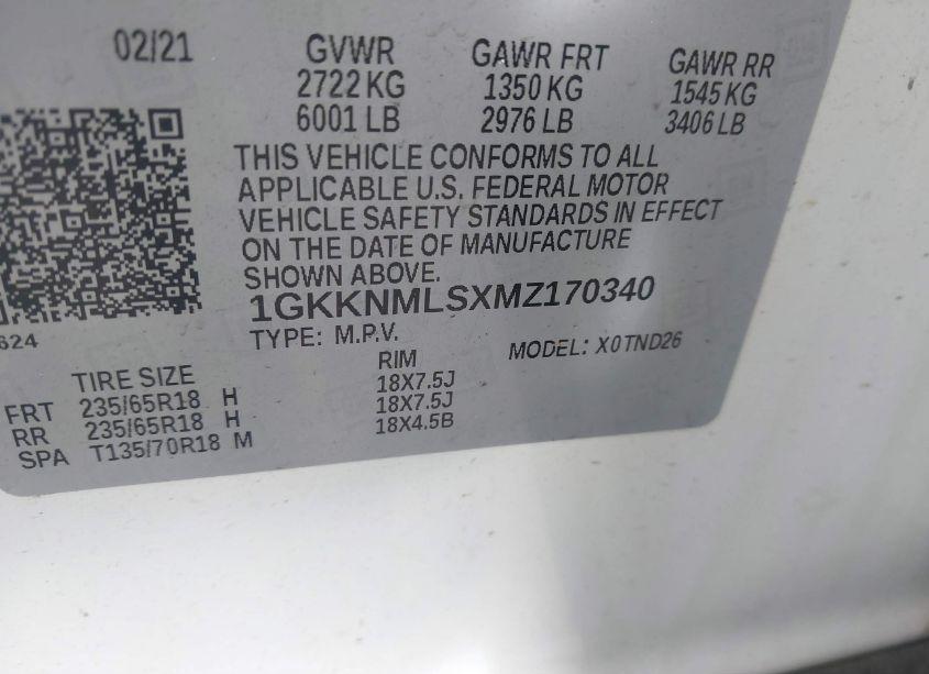 Photo 9 of 2021 Gmc Acadia FWD SLT (VIN 1GKKNMLSXMZ170340)