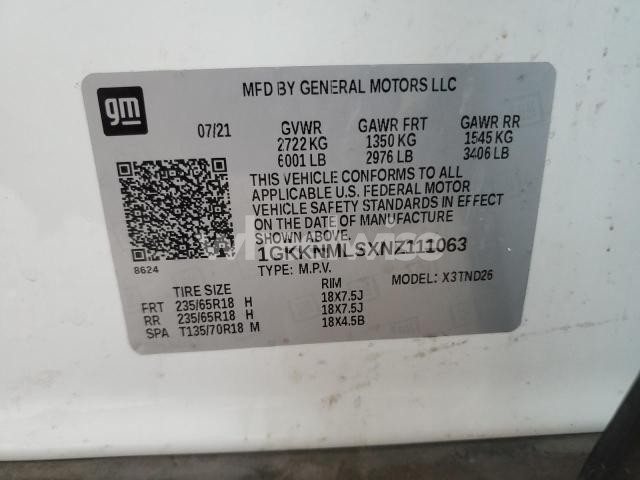 Photo 13 of 2022 GMC ACADIA SLT (VIN 1GKKNMLSXNZ111063)