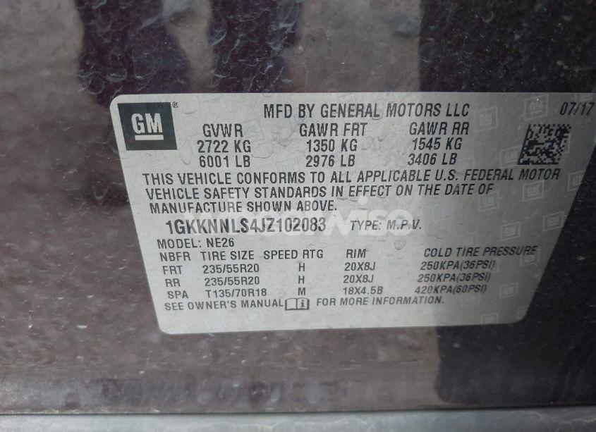Photo 9 of 2018 Gmc Acadia SLT-2 (VIN 1GKKNNLS4JZ102083)