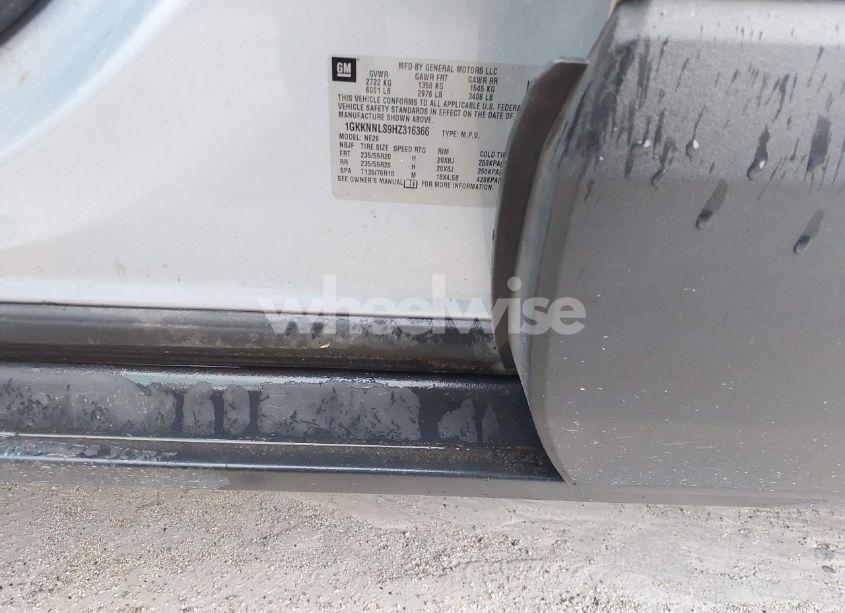 Photo 9 of 2017 Gmc Acadia SLT-2 (VIN 1GKKNNLS9HZ316366)