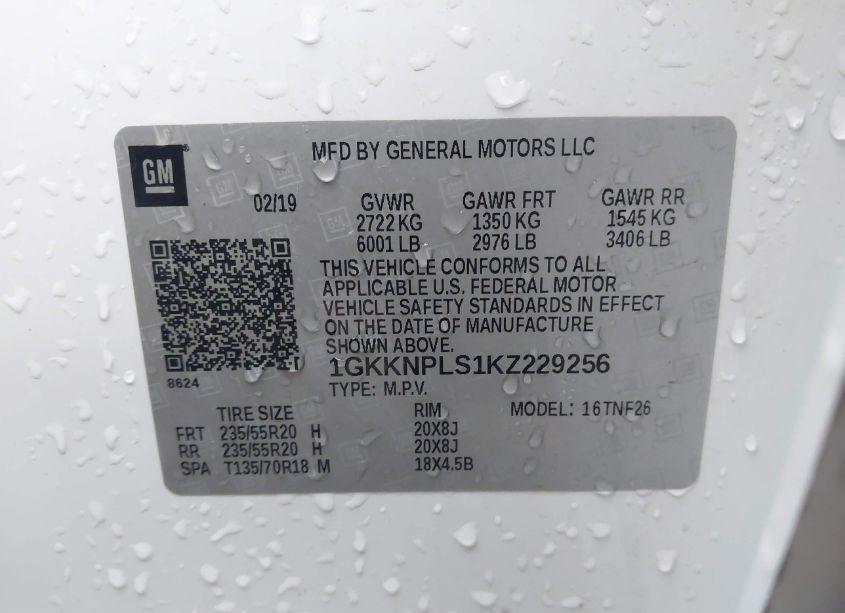 Photo 9 of 2019 Gmc Acadia DENALI (VIN 1GKKNPLS1KZ229256)