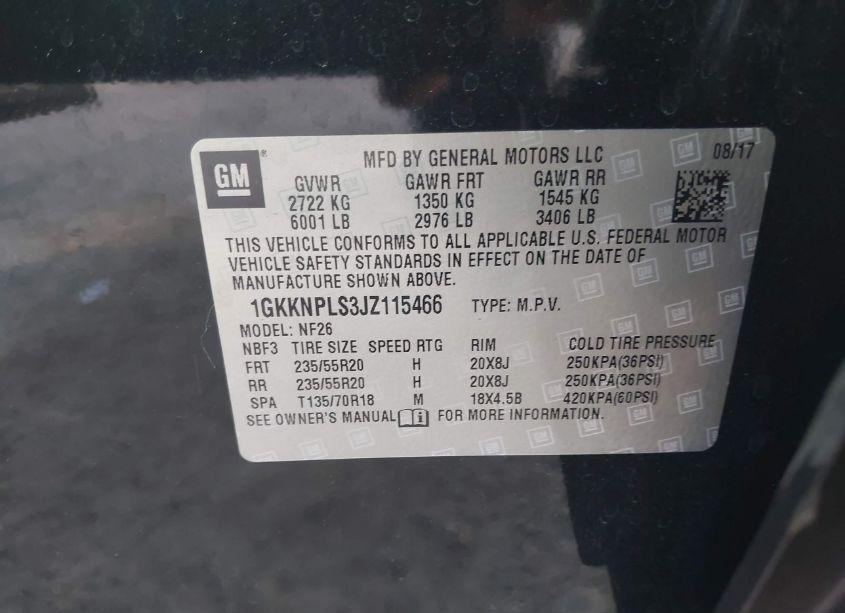 Photo 9 of 2018 Gmc Acadia DENALI (VIN 1GKKNPLS3JZ115466)