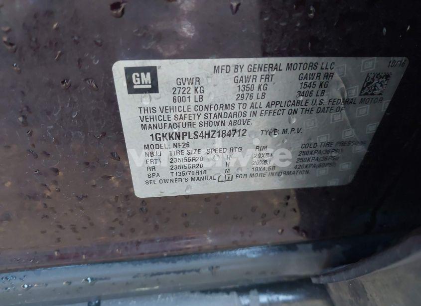 Photo 9 of 2017 Gmc Acadia DENALI (VIN 1GKKNPLS4HZ184712)