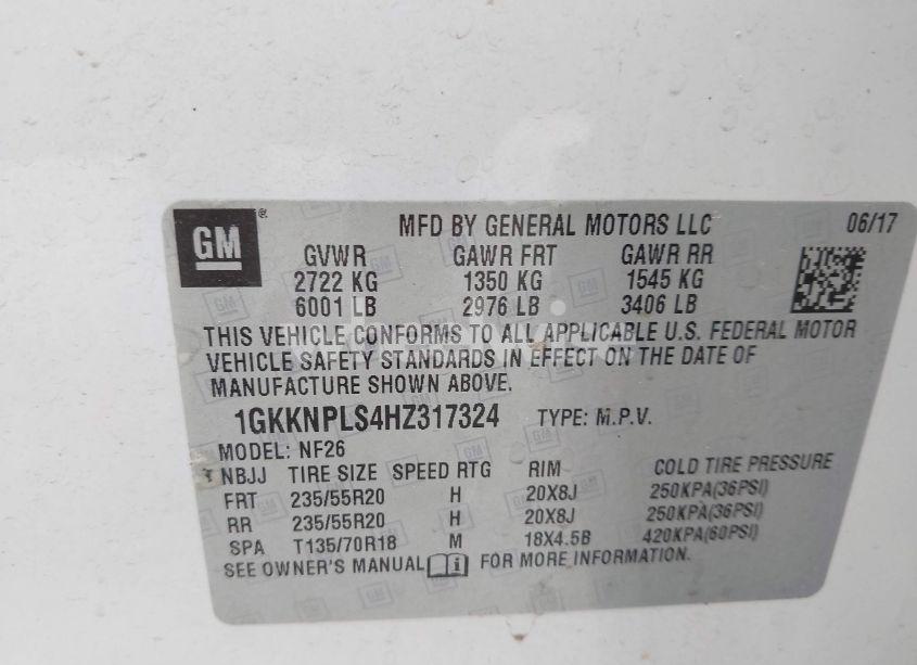 Photo 9 of 2017 Gmc Acadia DENALI (VIN 1GKKNPLS4HZ317324)