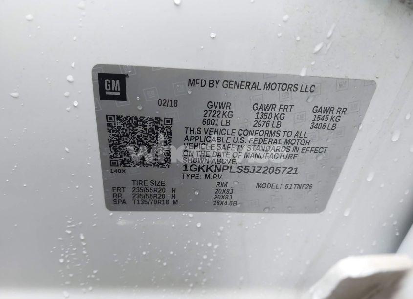 Photo 9 of 2018 Gmc Acadia DENALI (VIN 1GKKNPLS5JZ205721)