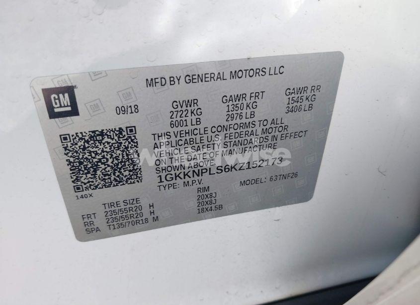 Photo 9 of 2019 Gmc Acadia DENALI (VIN 1GKKNPLS6KZ152173)