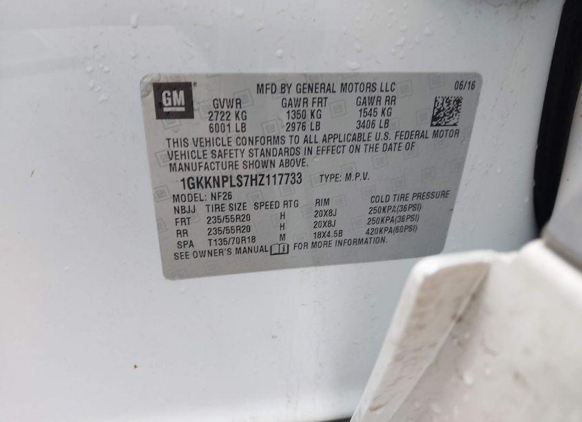 Photo 9 of 2017 Gmc Acadia DENALI (VIN 1GKKNPLS7HZ117733)