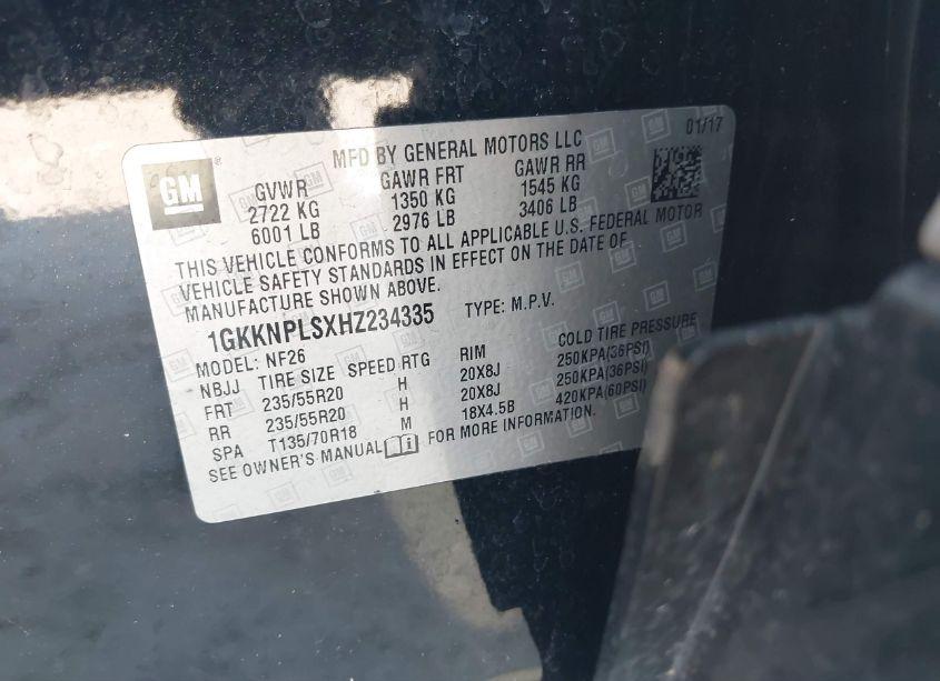 Photo 9 of 2017 Gmc Acadia DENALI (VIN 1GKKNPLSXHZ234335)