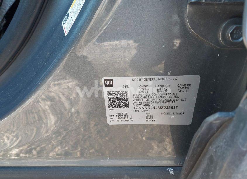 Photo 9 of 2021 Gmc Acadia AWD SLE (VIN 1GKKNRL44MZ235617)