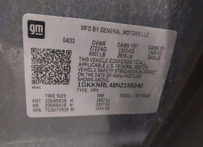 Photo 9 of 2022 Gmc Acadia AWD SLE (VIN 1GKKNRL48NZ155240)