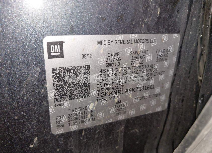 Photo 9 of 2019 Gmc Acadia SLE-1 (VIN 1GKKNRLA9KZ131661)