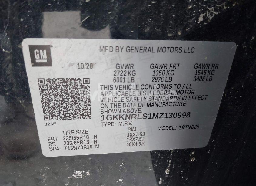 Photo 9 of 2021 Gmc Acadia AWD SLE (VIN 1GKKNRLS1MZ130998)