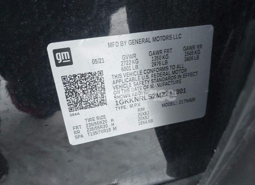 Photo 9 of 2021 Gmc Acadia AWD SLE (VIN 1GKKNRLS2MZ211301)