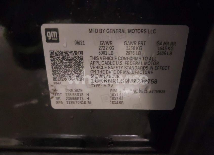 Photo 9 of 2021 Gmc Acadia AWD SLE (VIN 1GKKNRLS9MZ232758)