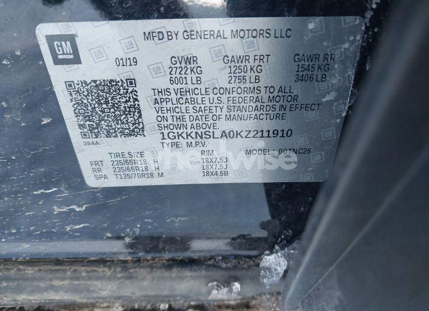 Photo 9 of 2019 Gmc Acadia SLE-2 (VIN 1GKKNSLA0KZ211910)