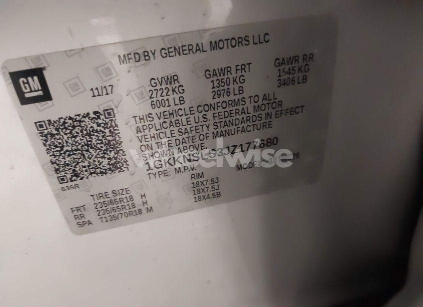 Photo 9 of 2018 Gmc Acadia SLE-2 (VIN 1GKKNSLS3JZ177680)