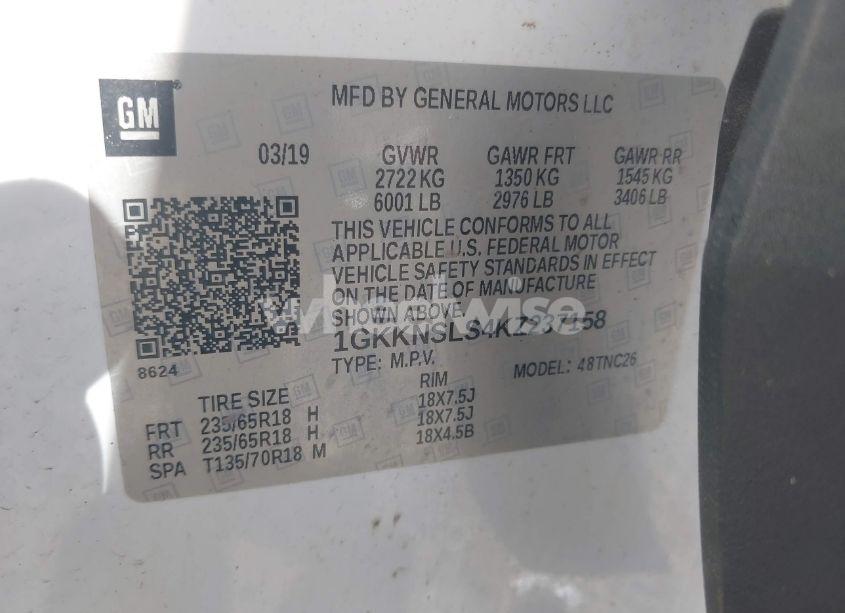 Photo 9 of 2019 Gmc Acadia SLE-2 (VIN 1GKKNSLS4KZ237158)
