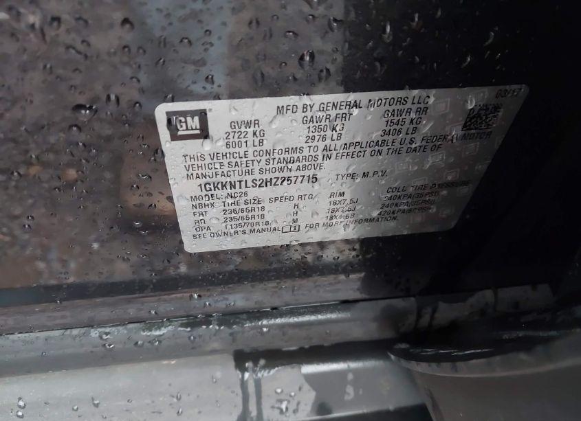 Photo 9 of 2017 Gmc Acadia SLE-2 (VIN 1GKKNTLS2HZ257715)