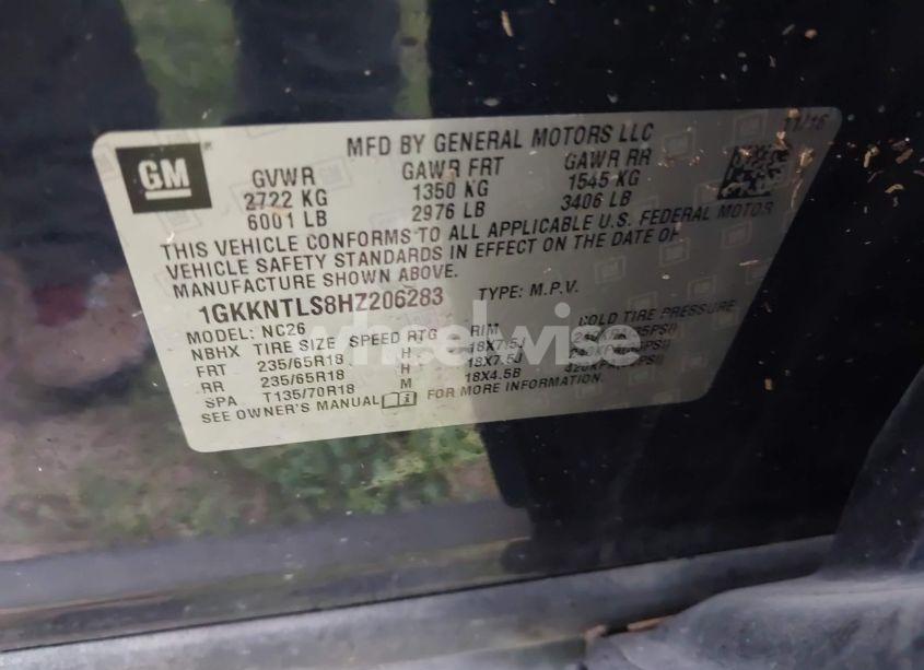 Photo 9 of 2017 Gmc Acadia SLE-2 (VIN 1GKKNTLS8HZ206283)