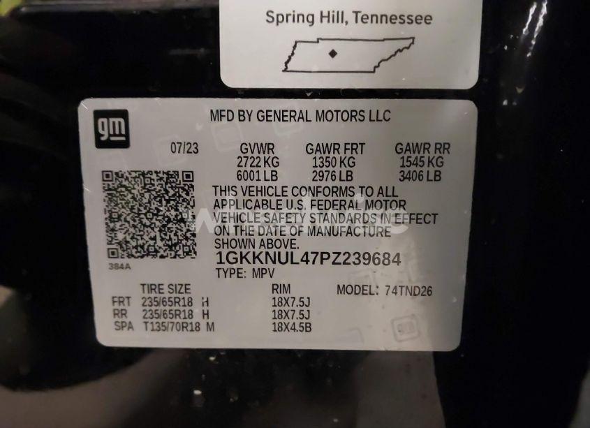 Photo 9 of 2023 Gmc Acadia AWD SLT (VIN 1GKKNUL47PZ239684)