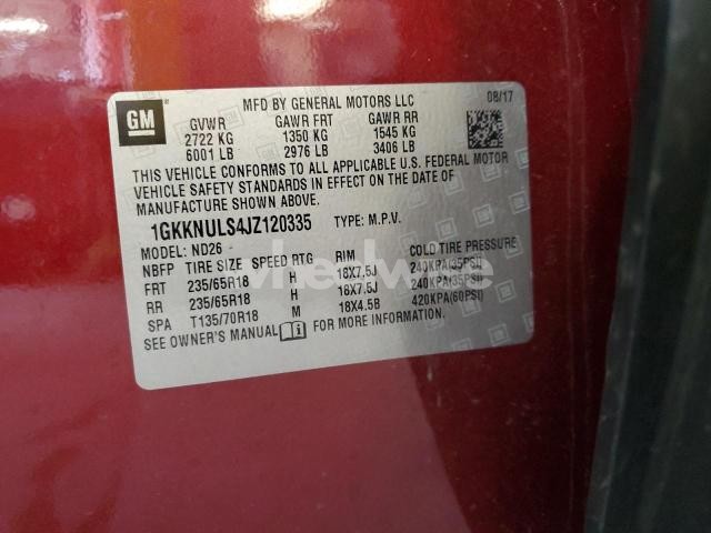 Photo 13 of 2018 GMC ACADIA SLT-1 N/A (VIN 1GKKNULS4JZ120335)