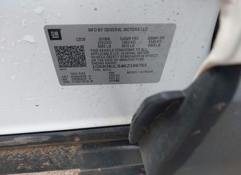 Photo 9 of 2019 Gmc Acadia SLT-1 (VIN 1GKKNULS4KZ196753)