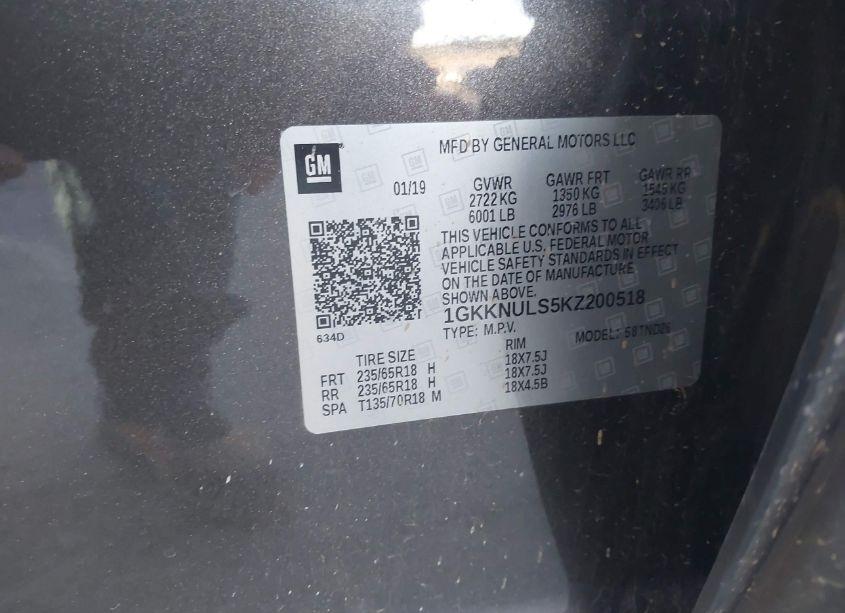 Photo 9 of 2019 Gmc Acadia SLT-1 (VIN 1GKKNULS5KZ200518)