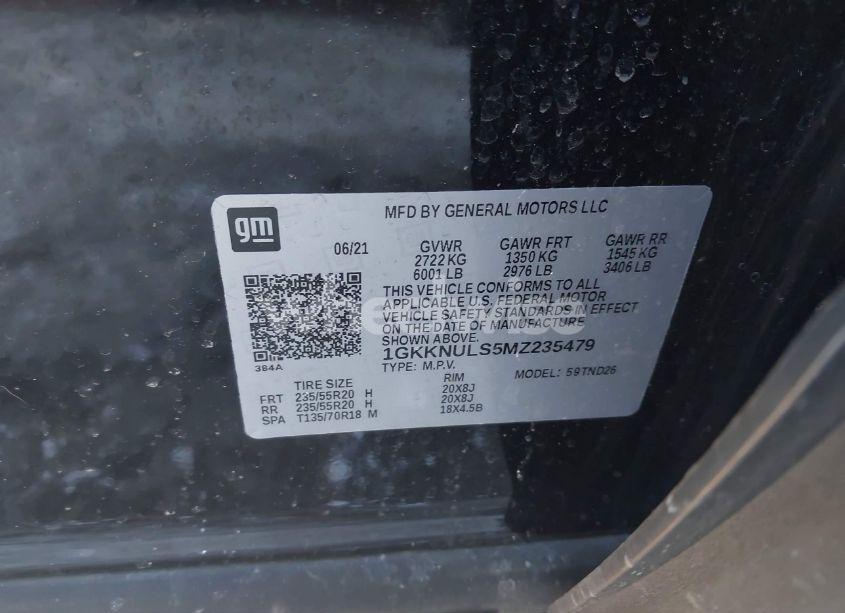 Photo 9 of 2021 Gmc Acadia AWD SLT (VIN 1GKKNULS5MZ235479)