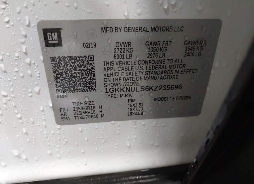 Photo 9 of 2019 Gmc Acadia SLT-1 (VIN 1GKKNULS6KZ235696)