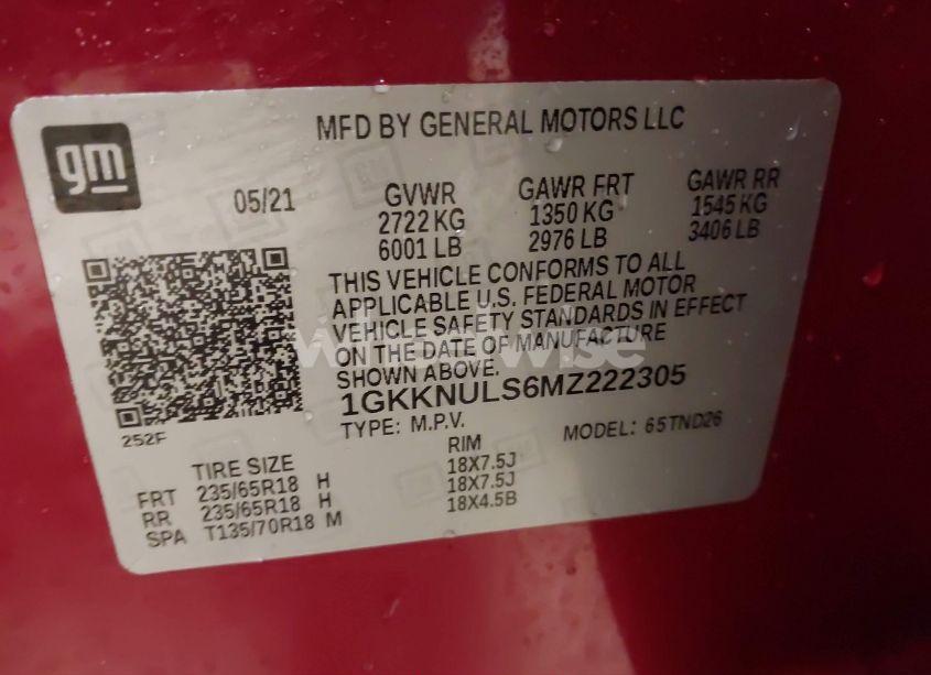 Photo 9 of 2021 Gmc Acadia AWD SLT (VIN 1GKKNULS6MZ222305)