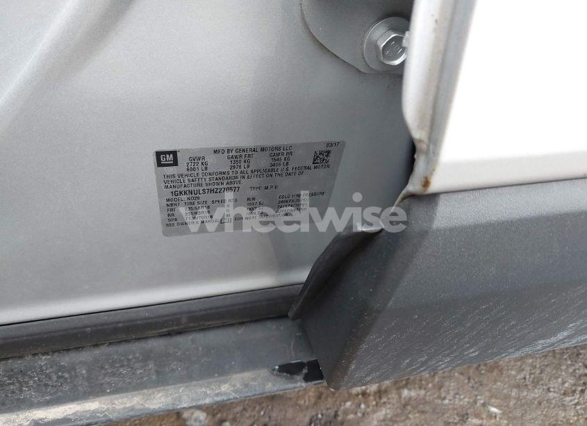 Photo 9 of 2017 Gmc Acadia SLT-1 (VIN 1GKKNULS7HZ270577)