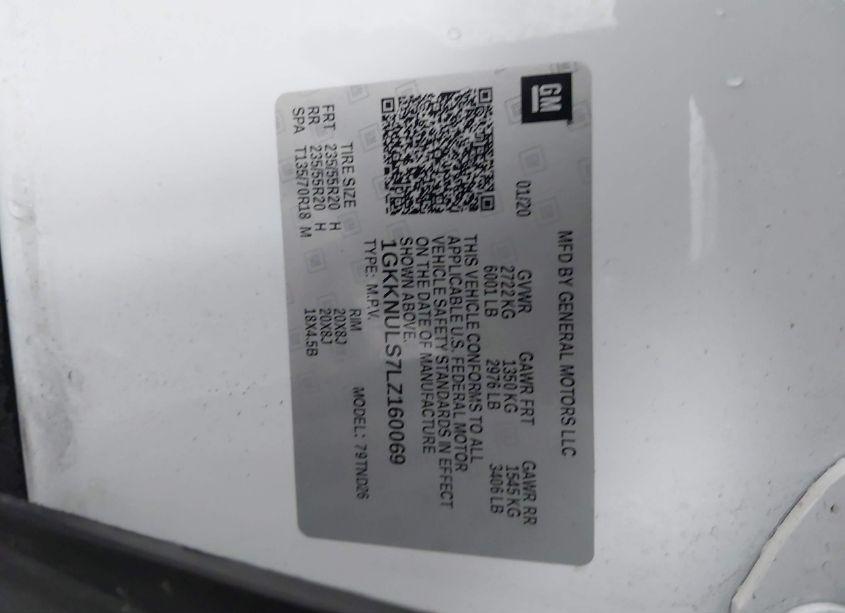 Photo 9 of 2020 Gmc Acadia AWD SLT (VIN 1GKKNULS7LZ160069)