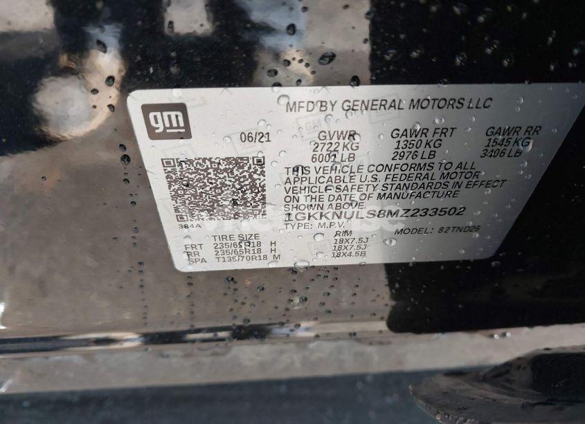 Photo 9 of 2021 Gmc Acadia AWD SLT (VIN 1GKKNULS8MZ233502)