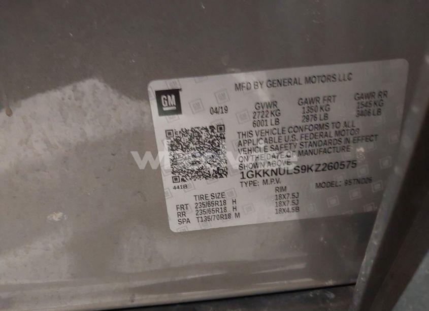 Photo 9 of 2019 Gmc Acadia SLT-1 (VIN 1GKKNULS9KZ260575)