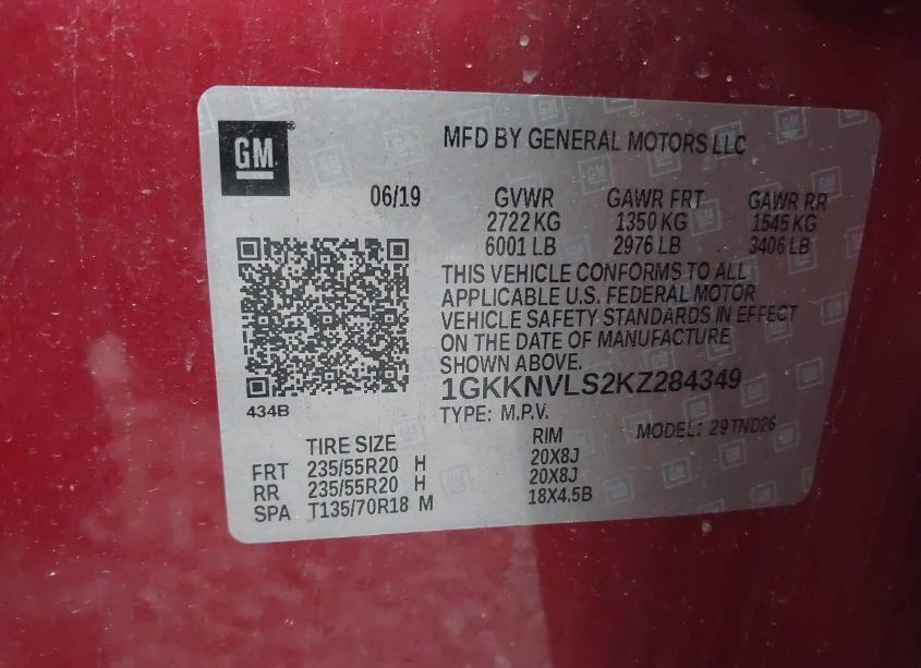 Photo 9 of 2019 Gmc Acadia SLT-1 (VIN 1GKKNVLS2KZ284349)