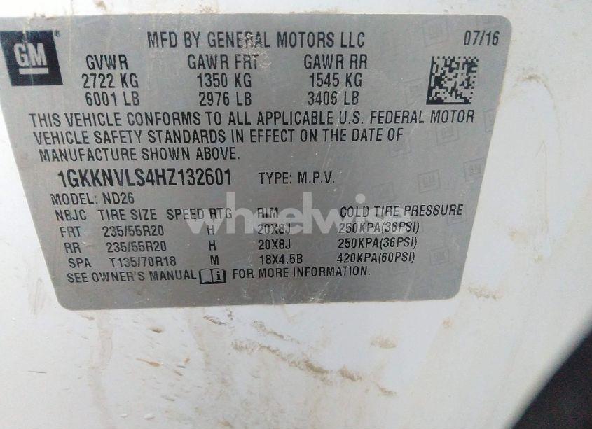 Photo 9 of 2017 Gmc Acadia SLT-1 (VIN 1GKKNVLS4HZ132601)