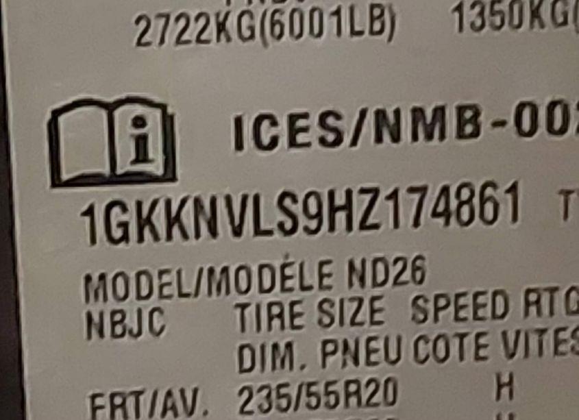 Photo 9 of 2017 Gmc Acadia SLT-1 (VIN 1GKKNVLS9HZ174861)