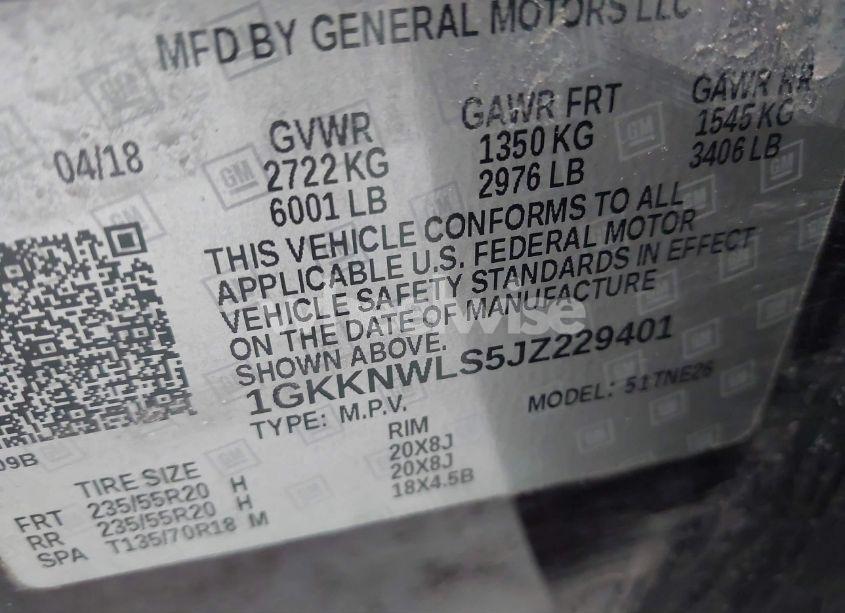 Photo 9 of 2018 Gmc Acadia SLT-2 (VIN 1GKKNWLS5JZ229401)