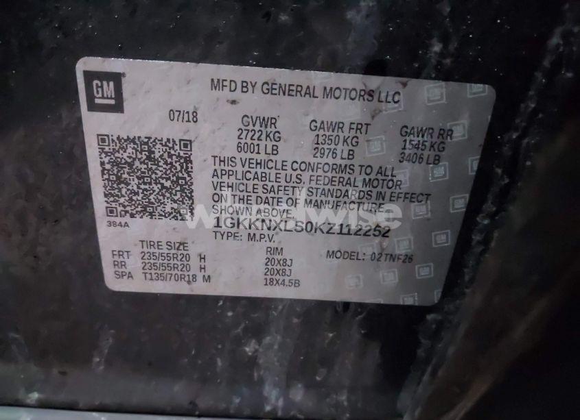 Photo 9 of 2019 Gmc Acadia DENALI (VIN 1GKKNXLS0KZ112252)