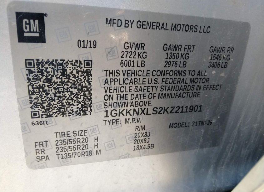 Photo 9 of 2019 Gmc Acadia DENALI (VIN 1GKKNXLS2KZ211901)